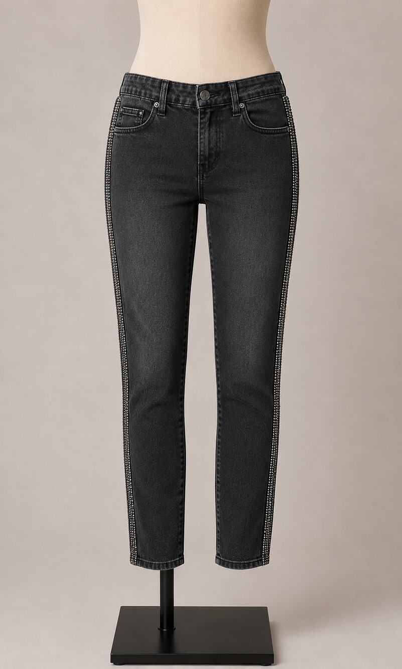 NWOT Armani Exchange J69 Super Skinny Lift Up Mid-Rise Dark Gray Jeans 27